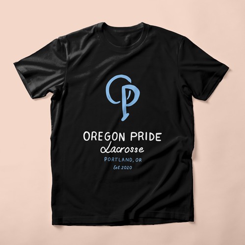 Club t-shirt with the title 'Oregon Pride Lacrosse'