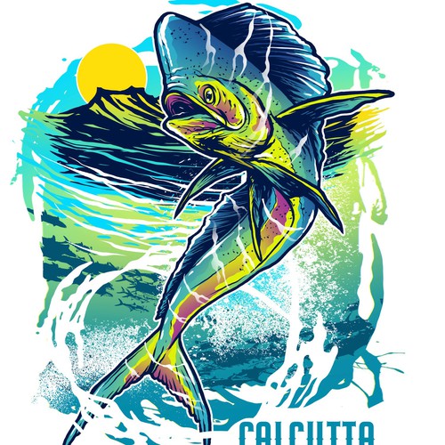 Fishing t-shirt with the title 'calcutta'
