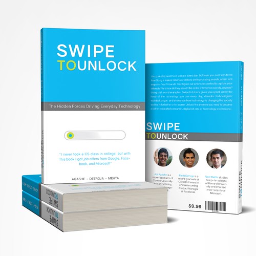 Technology book cover with the title 'Book cover - Swipe to unlock'