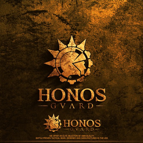 Military design with the title 'Logo design for Honos Guard'