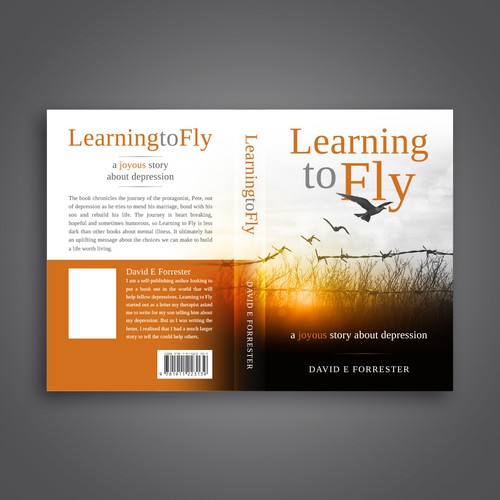 Depression design with the title 'Learning to Fly'