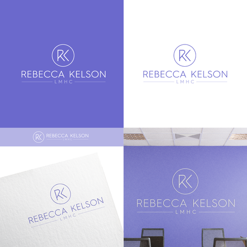 Psychotherapy logo with the title 'Rebecca Kelso, LMHC is a private psychotherapy practice targeting adults in their 20s–30s'
