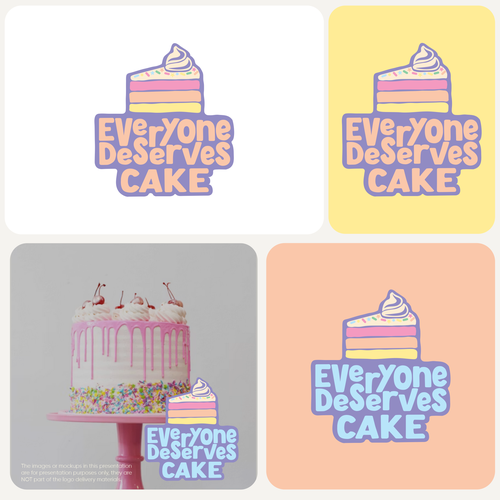Design with the title 'Logo design for Everyone Deserves Cake'