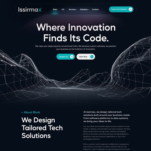 Figma design with the title 'Attractive page design for software development services'