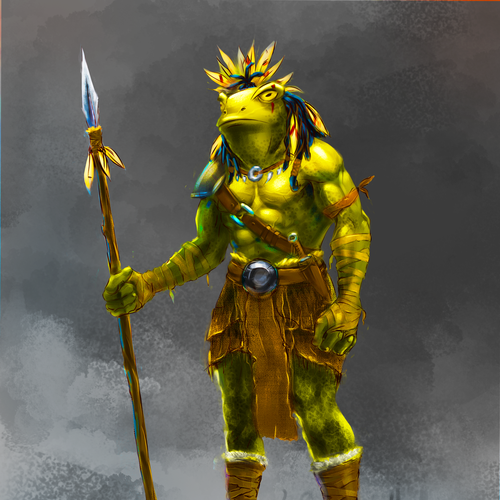 Frog design with the title 'Galactic Frogs'