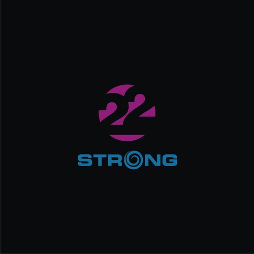 Ps logo with the title 'Create an edgy logo that expresses health, strength, resilience & empowerment using 22Strong.'
