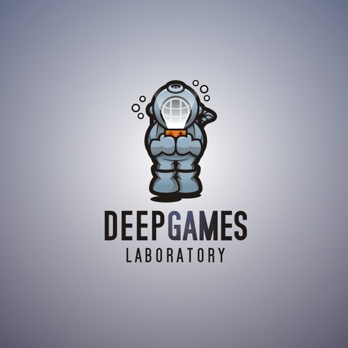 Diving logo with the title 'Create a logo for a games company'
