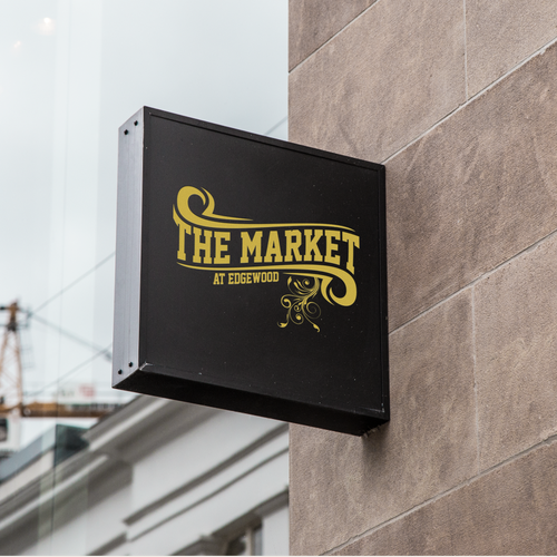 Black and yellow logo with the title 'THE MARKET at Edgewood'