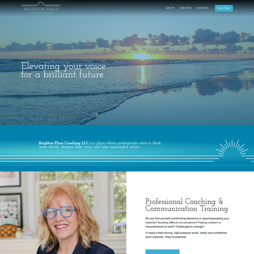 Design with the title 'Brighton Place Coaching — New Website Build & Setup'
