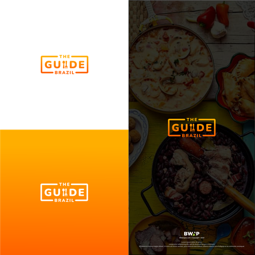 Food blog logo with the title 'The Guide Brazil'