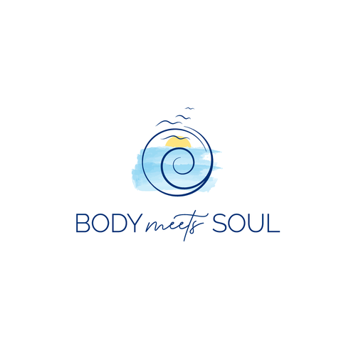 Water design with the title 'Body meets Soul logo'