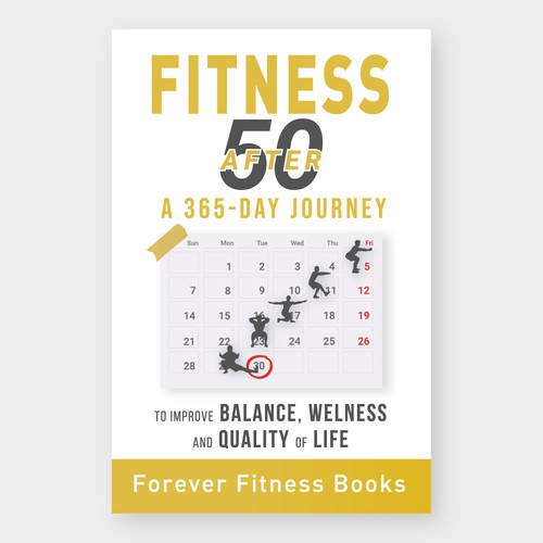 Fitness book cover with the title 'Outstanding Book Cover Design '