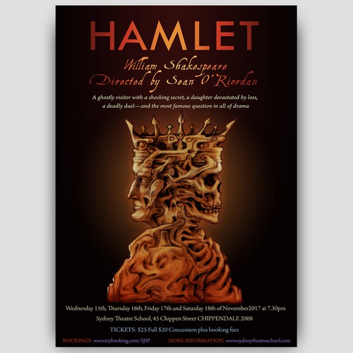 Theater design with the title 'hamlet'
