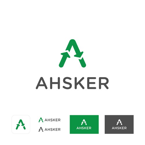 Recycling logo with the title 'Modern Logo for Ahsker'