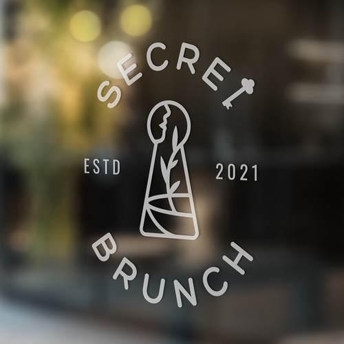 带有“Secret Brunch”标题的秘密标志