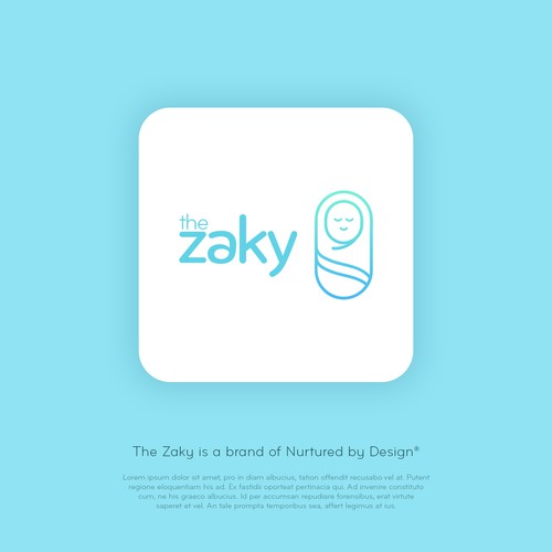 Embossed design with the title 'Logo concept for The Zaky'