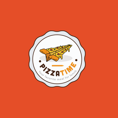 Time logo with the title 'logo for Pizza Time'
