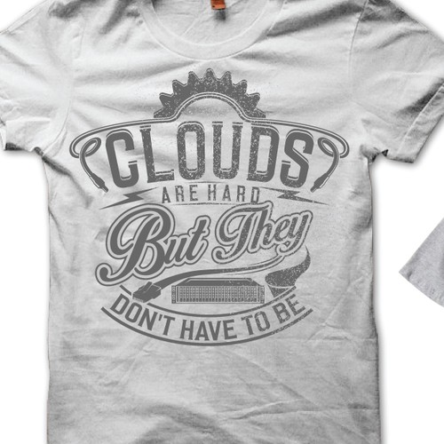 Computer t-shirt with the title 'create a high impact/ contrast t-shirt for a start-up tech company'