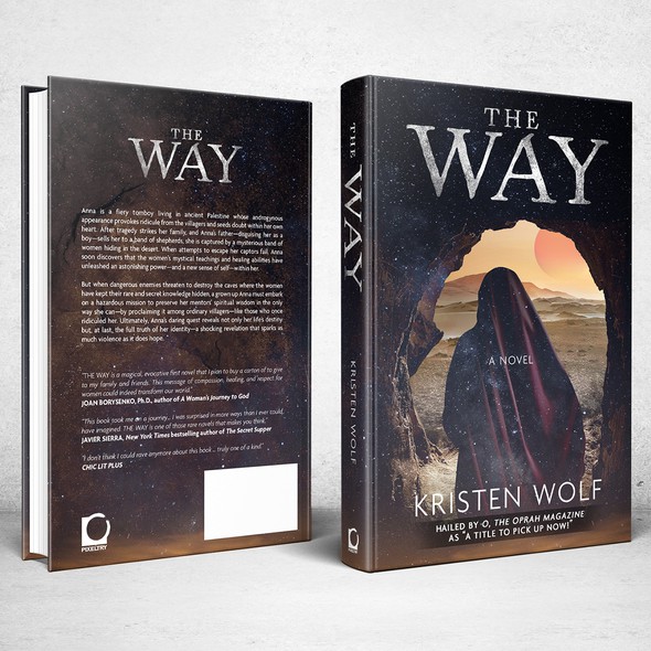 Cave design with the title 'Book cover for The Way'