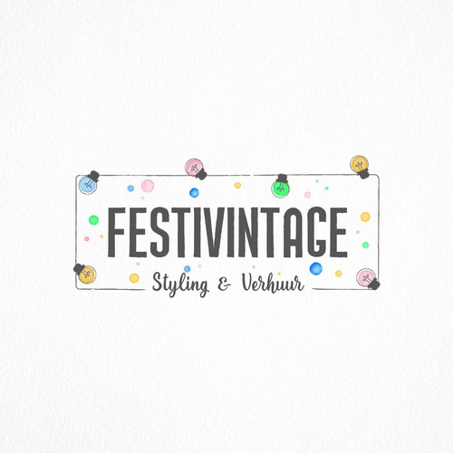 Wedding logo with the title 'Festivintage logo design'