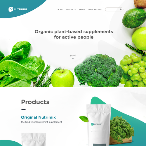 Vitamin design with the title 'Clean, modern landing page for a health supplement to promote a new product and generate leads'