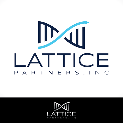 DNA design with the title 'logo design for Lattice Partners, Inc.'
