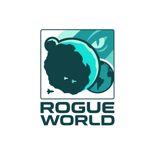 Sci-fi logo with the title 'Rogue World Logo'
