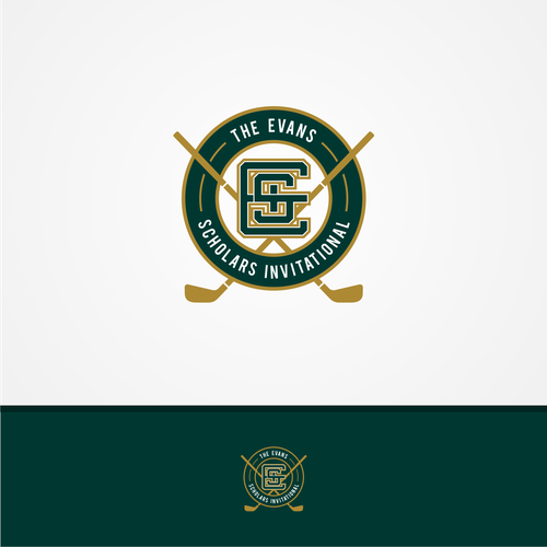 Hockey logo with the title 'modern sport logo concept for The Evans Scholars Invitational'