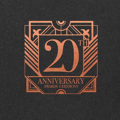 50 year anniversary logo with the title 'Logo for a 20th anniversary.'