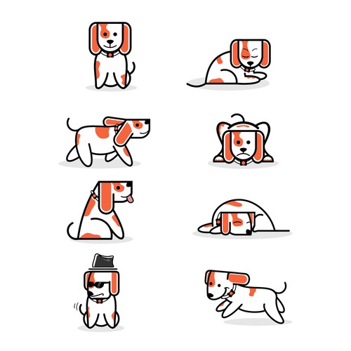 Stylized design with the title 'Lovable Dog Mascot Needed for Delightful App.'