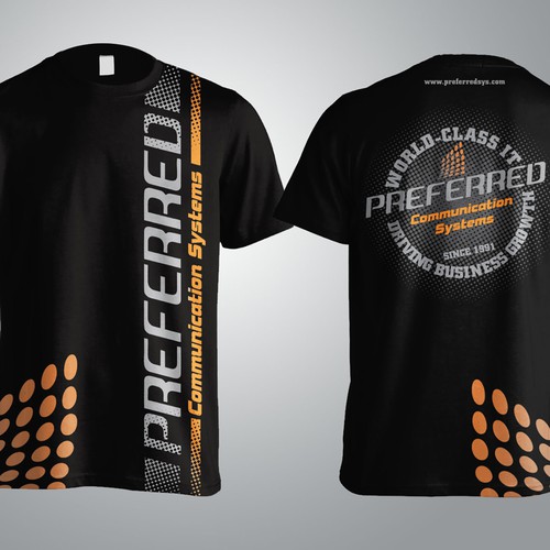 Computer t-shirt with the title 'Prefered commication system t-shirt'