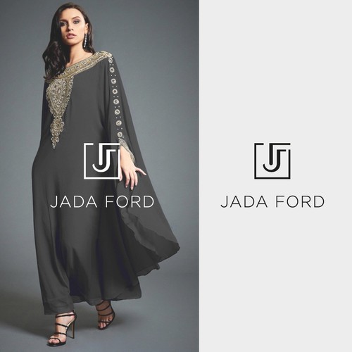 Women's fashion design with the title 'Luxury Fashion Brand Logo'