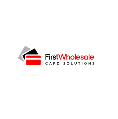 Bank design with the title 'Logo and website for First Wholesale CardSolutions'