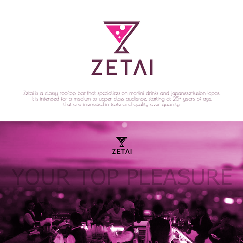 Cocktail logo with the title 'Zetai'