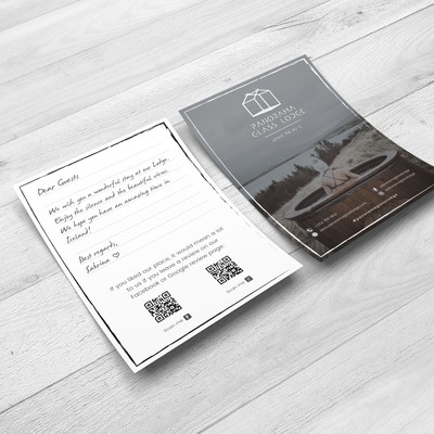 Postcard design for Panorama Glass Lodge