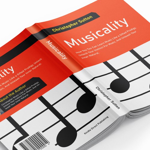 Music book cover with the title 'Musicality book Cover'