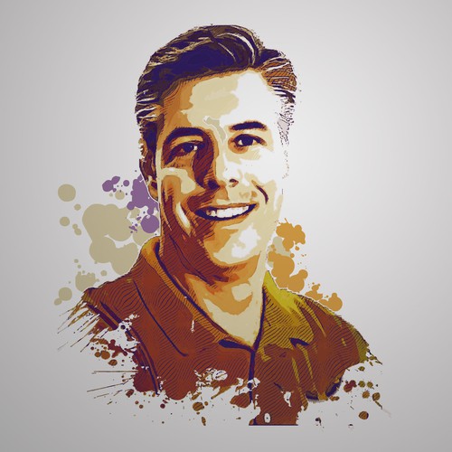 Face illustration with the title 'portrait artwork'