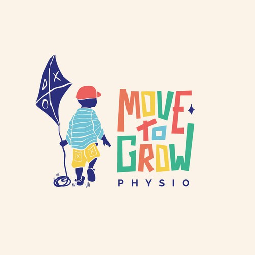 Fun logo with the title 'Logo for a kids physician '