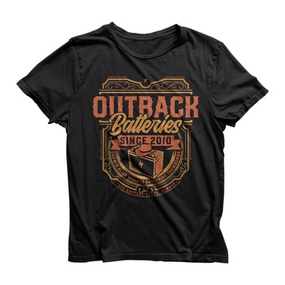 Outback Batteries t-shirt design proposition