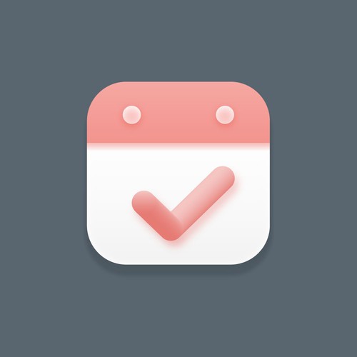 Right design with the title 'Calender right todo app icon design'