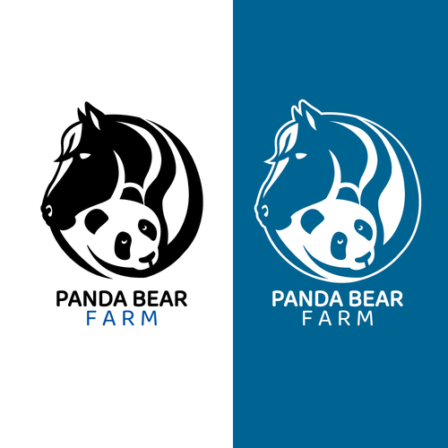 Pen logo with the title 'panda farm logo'