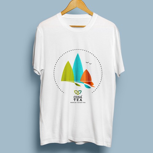 Vibrant t-shirt with the title 'T-shirt design for CusaTea - Premium Instant Tea'