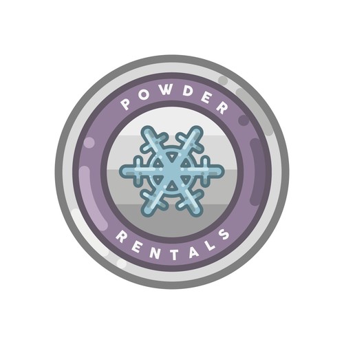 Ski logo with the title 'Propuesta de Logo para: Powder Rentals'