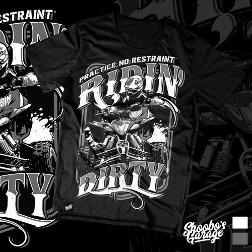 Automotive t-shirt with the title 'Ridin'Dirty '