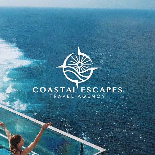 Beach brand with the title 'Coastal Escapes Logo Concept'