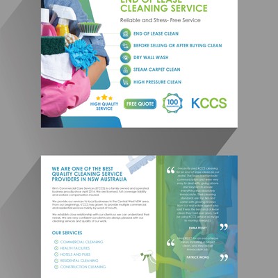 KCCS Cleaning Service Flyer Design 