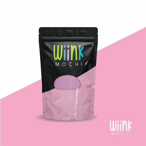 Packaging logo with the title 'Wiink Mochi'