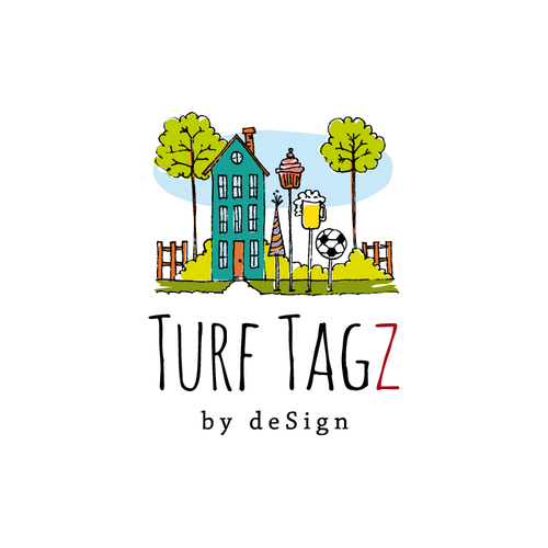Sign logo with the title 'turf tagz'