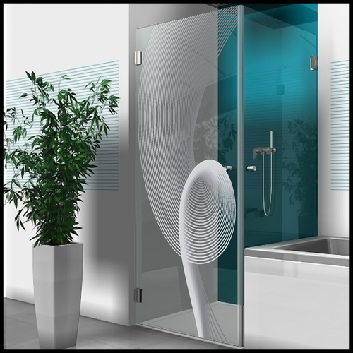 Wall design with the title 'Artwork for Glass Shower'