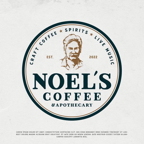 Cocktail logo with the title 'Craft coffee shop and craft cocktail bar'